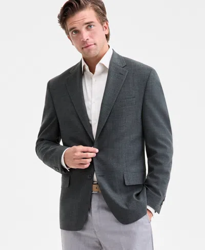 Michael Kors Men's Classic-fit Stretch Blue Twill Sport Coat In Olive