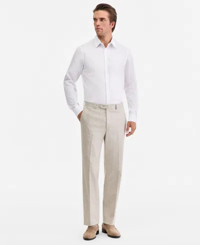 Michael Kors Men's Classic-fit Tan Texture Suit Separate Pants In Multi