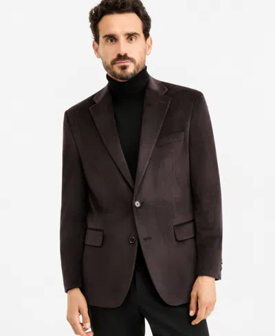 Michael Kors Men's Classic-fit Velvet Sport Coat In Brown