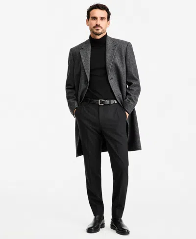 Michael Kors Men's Classic-fit Wool Cashmere Blend Kavon Overcoat In Black