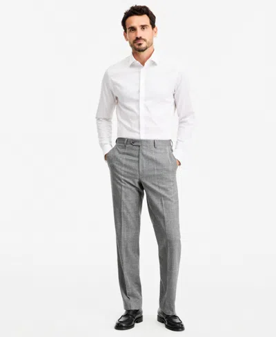 Michael Kors Men's Classic-fit Wool-blend Stretch Plaid Suit Separate Pants In Gray