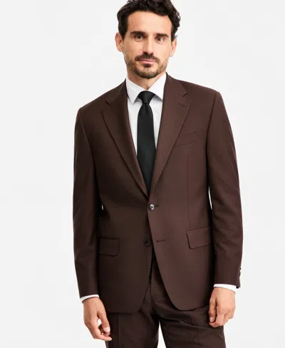 Michael Kors Men's Classic-fit Wool-blend Suit Separate Jacket In Brown