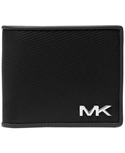 Michael Kors Men's Coin-pocket Billfold Logo Wallet In Black