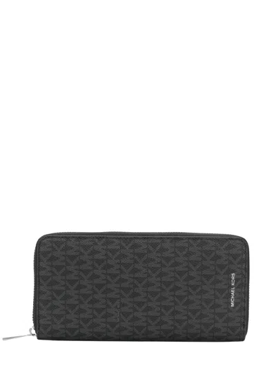 Michael Kors Men's Compact Wallet In Simulated Leather In Black