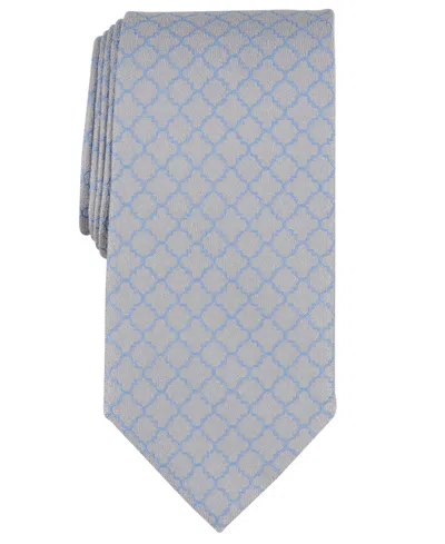 Michael Kors Men's Connected Lattice Tie In Silver