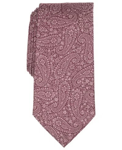 Michael Kors Men's Cottage Paisley Pattern Classic Tie In Rose