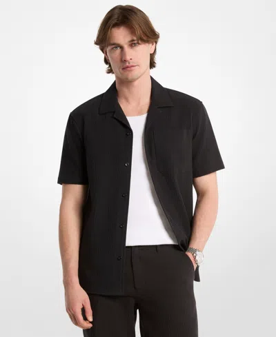 Michael Kors Cotton Short-sleeve Shirt In Black