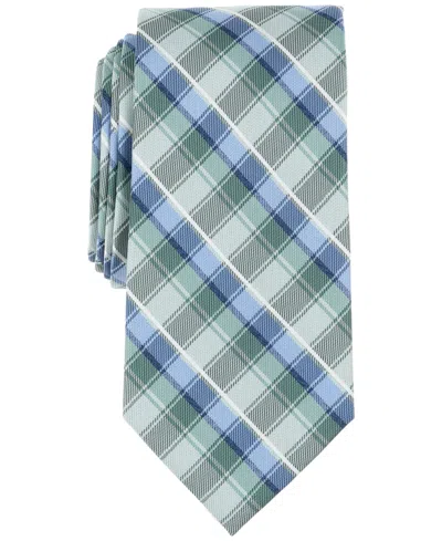 Michael Kors Men's Deanne Plaid Tie In Green