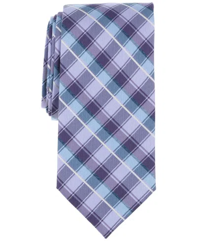 Michael Kors Men's Deanne Plaid Tie In Purple