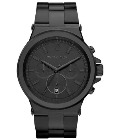 Michael Kors Men's Dylan Chronograph Black Ion Plating Stainless Steel Bracelet Watch 48mm