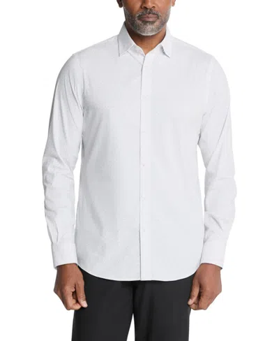 Michael Kors Men's Eco Passport Stretch Untucked Slim Fit Dress Shirt In Gray