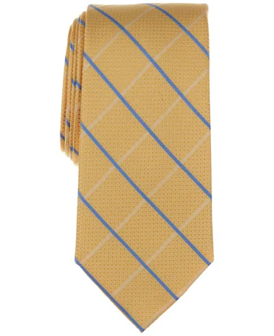 Michael Kors Men's Foster Grid Tie In Yellow