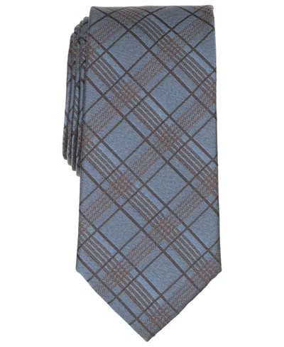 Michael Kors Men's Freely Plaid Classic Tie In Indigo