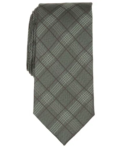 Michael Kors Men's Freely Plaid Classic Tie In Olive
