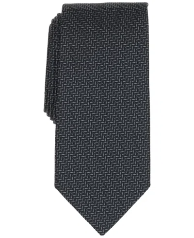 Michael Kors Men's Galine Herringbone Classic Tie In Black