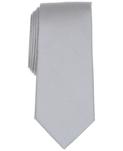 Michael Kors Men's Galine Herringbone Classic Tie In Gray
