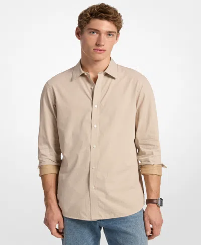 Michael Kors Men's Geo Classic Long Sleeve Shirt In Neutral
