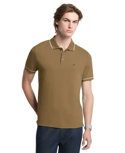 Michael Kors Men's Gramercy Short-sleeve Polo Shirt In Duffle Heather