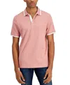 Michael Kors Short Sleeve Polo Shirt In Dusty Rose Heather