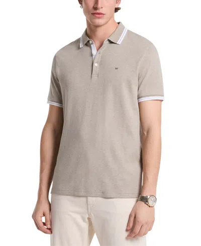 Michael Kors Men's Greenwich Polo Shirt In Dusty Sage Heather