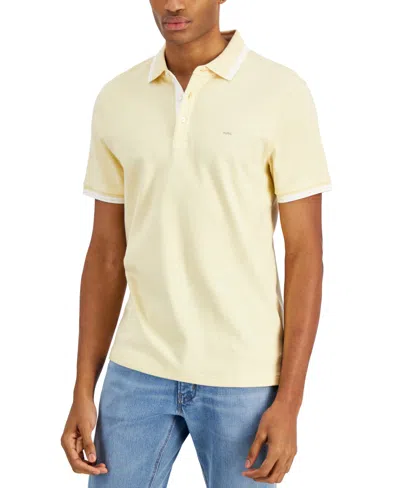 Michael Kors Men's Greenwich Polo Shirt In Pale Yellow Heather