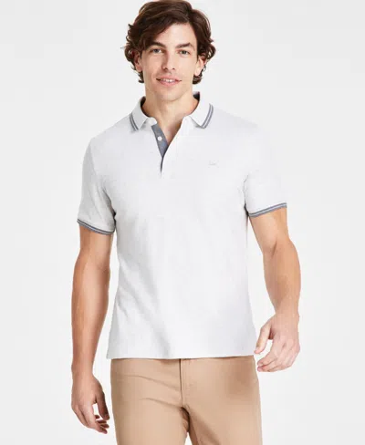 Michael Kors Men's Greenwich Polo Shirt In Snow Heather