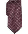 Michael Kors Men's Grid Classic Tie In Burgundy