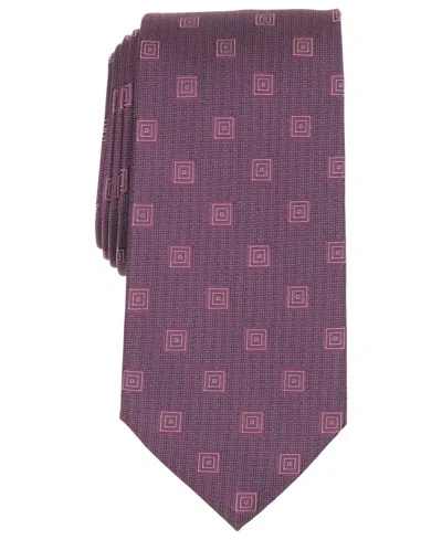 Michael Kors Men's Harnett Geo Classic Tie In Plum