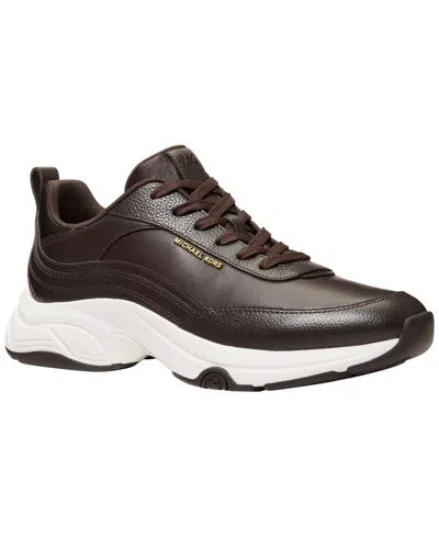 Michael Kors Men's Hartley Lace-up Leather Low Top Sneakers In Transparent