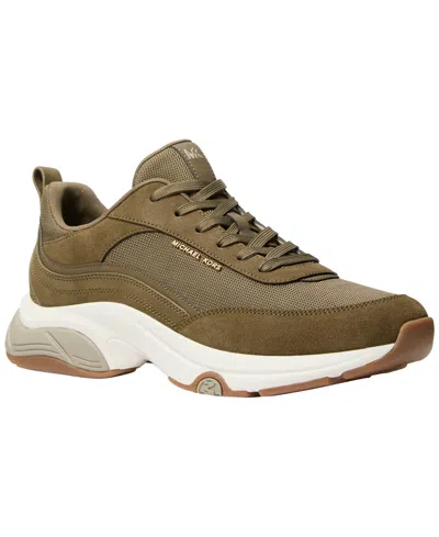 Michael Kors Men's Hartley Lace-up Leather Low Top Sneakers In Green
