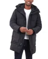 Michael Kors Men's Heavyweight Hooded Long Puffer Coat In Black