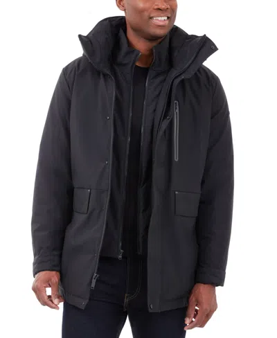 Michael Kors Men's Heavyweight Hooded Park Jacket In Black
