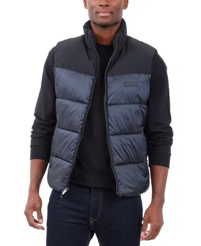 Michael Kors Men's Heavyweight Quilted Puffer Vest In Blue