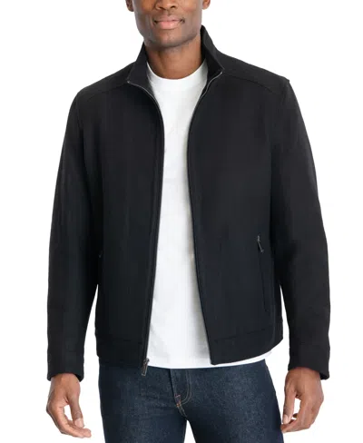Michael Kors Bedford Zip Shirt Jacket In Black