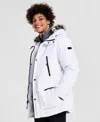 Michael Kors Benson 2-in-1 Woven Parka In White