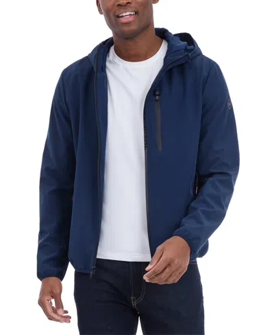 Michael Kors Men's Hooded Soft Shell Jacket In Midnight Blue