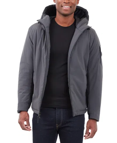 Michael Kors Men's Hooded Stretch Jacket In Charcoal