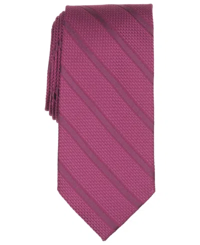Michael Kors Men's Hougton Stripe Classic Tie In Plum