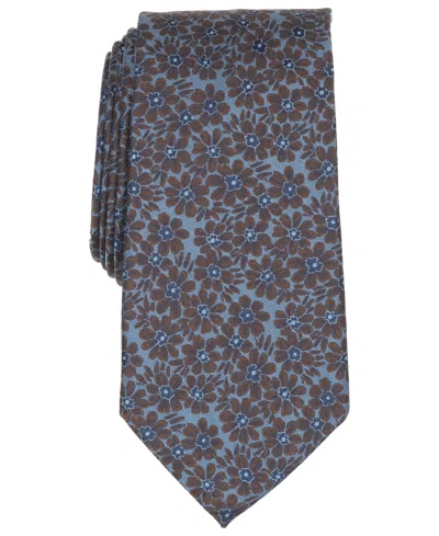 Michael Kors Men's Hubert Floral Classic Tie In Indigo
