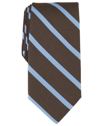Michael Kors Men's Hughes Stripe Tie In Brown
