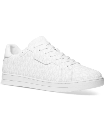 Michael Kors Men's Keating Lace-up Logo Sneaker In Bright White