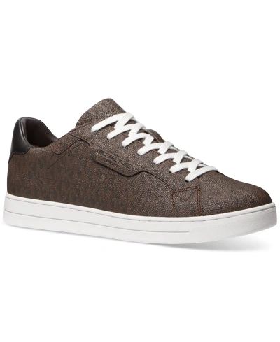 Michael Kors Men's Keating Lace-up Logo Sneaker In Brown