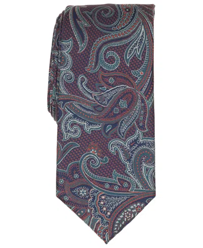 Michael Kors Men's Kensing Paisley Classic Tie In Burgundy