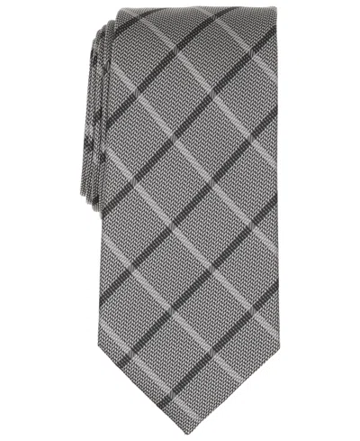 Michael Kors Men's Langdon Check Classic Tie In Gray