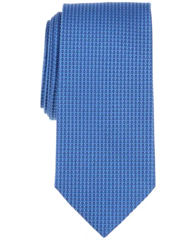 Michael Kors Men's Langer Mini-check Tie In Blue