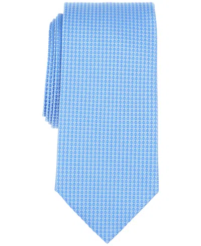 Michael Kors Men's Langer Mini-check Tie In Lt Blue