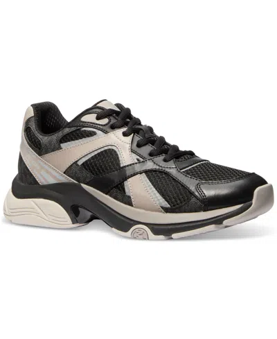 Michael Kors Men's Leo Lace-up Running Sneakers In Black