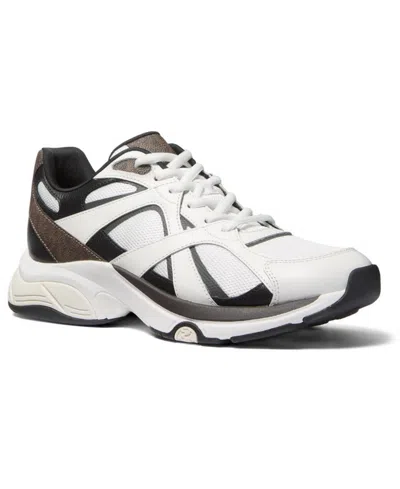 Michael Kors Men's Leo Suede Mixed-media Trainers In Multi