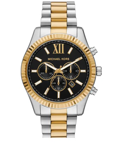 Michael Kors Men's Lexington Chronograph Two-tone Stainless Steel Watch, 44mm