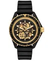 Michael Kors Men's Limited-edition Maritime Three-hand Black Silicone Watch 45mm In Black